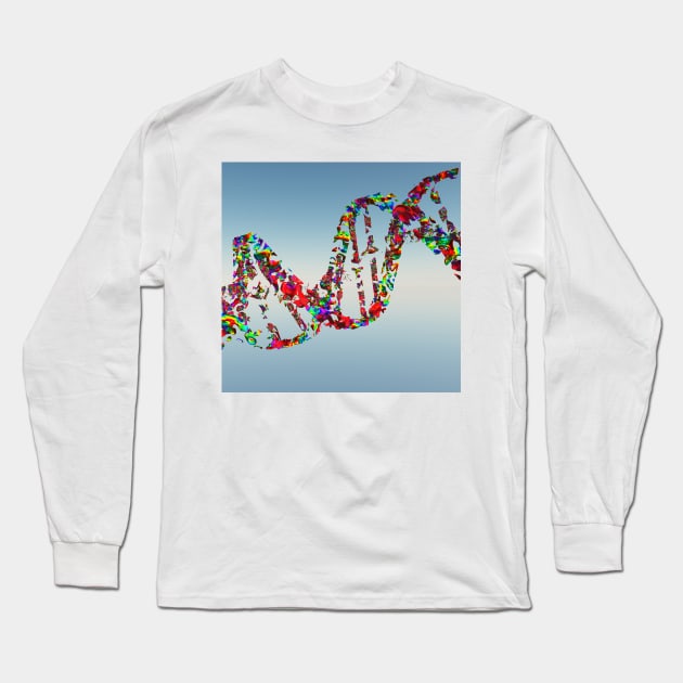 DNA Strand Long Sleeve T-Shirt by rolffimages